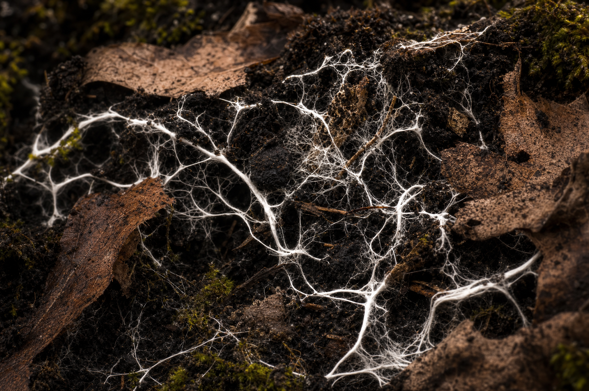 Mycelium network in soil